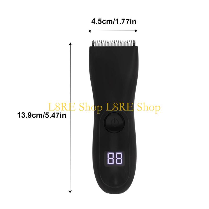 L8RE Electric Groin & Body Hair Trimmer for Men Waterproof Pubic Hair Trimmer for Men Rechargeable Groomer Trimmer Shaver