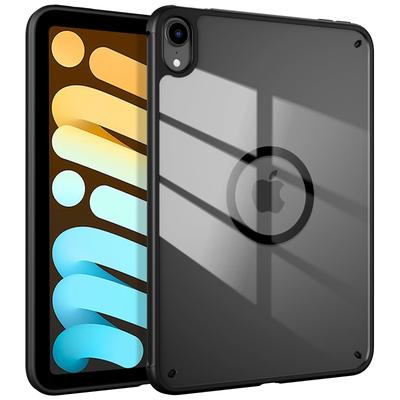 YINLAI iPad Mini 7 Case (A17 Pro 2024) / iPad Mini 6 (2021) Compatible 7th/6th Generation Protective Cover, Transparent Black Clear | Apple Pencil Com