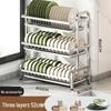 Stainless Steel Kitchen Dish Drying Rack with Bowl and Plate Storage