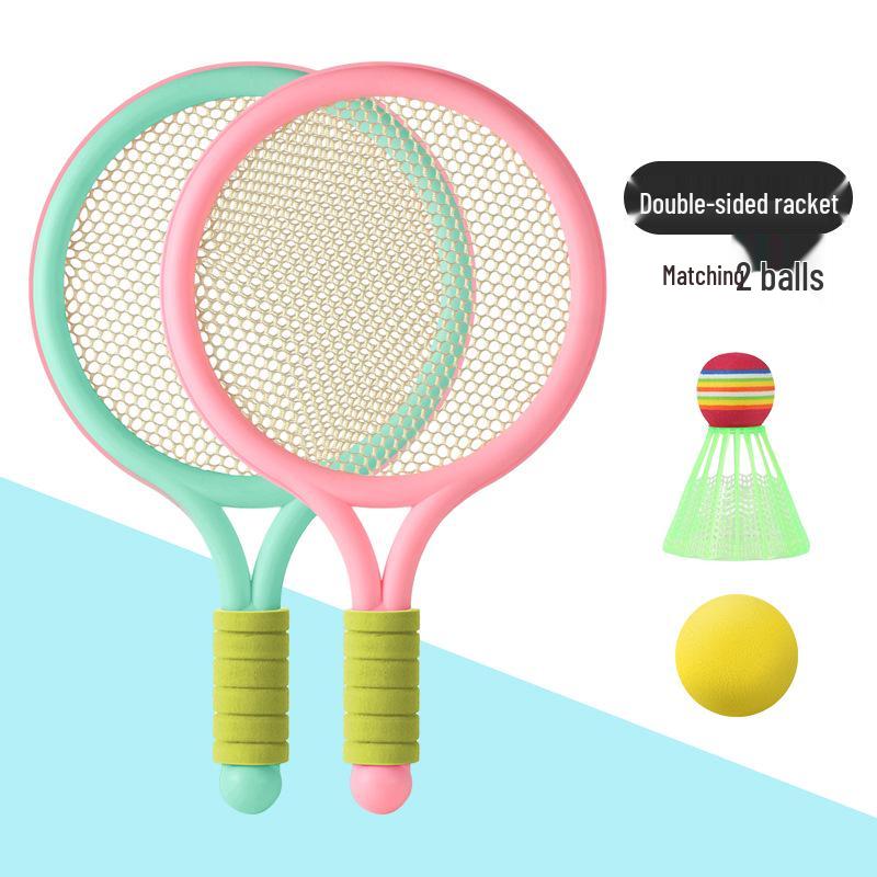 Children's Badminton and Tennis Racket Set for Parent-Child Play, Ages 6-12, Ideal for Kindergarten and Primary School Students