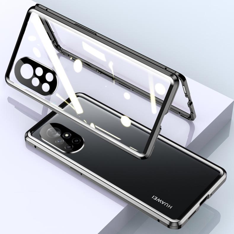 360 Double Sided Magnetic Glass Case For Huawei Nova 6 SE 7i 7 Pro 8 9 SE Cover Nova 11 9 10 12 Pro With Camera Lens Protection