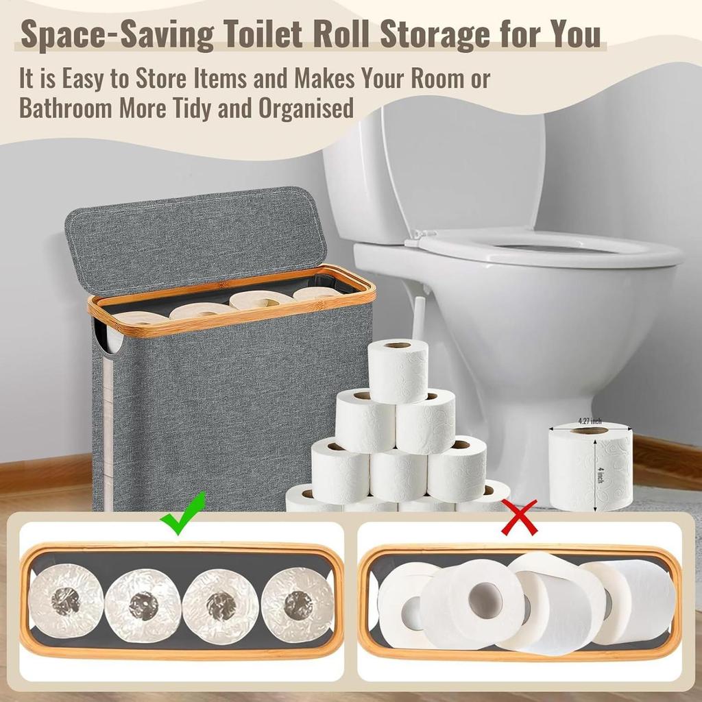 Bathroom Toilet Paper Storage Basket Cabinet Toilet Paper Holder Storage Organizer Waterproof Toilet Paper Storage Holder