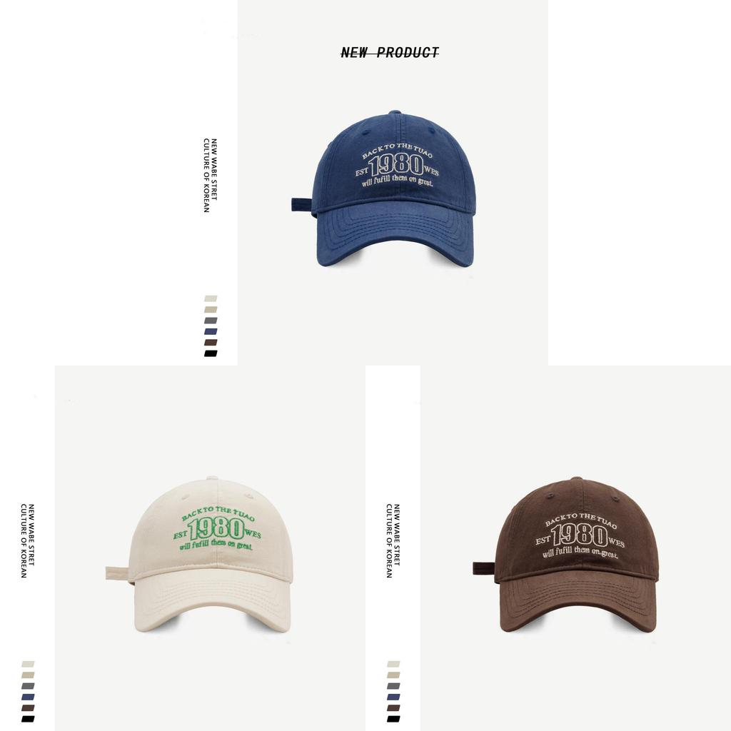 Korea Style Letter Embroidered Baseball Cap For Men Women Sun Protection Summer