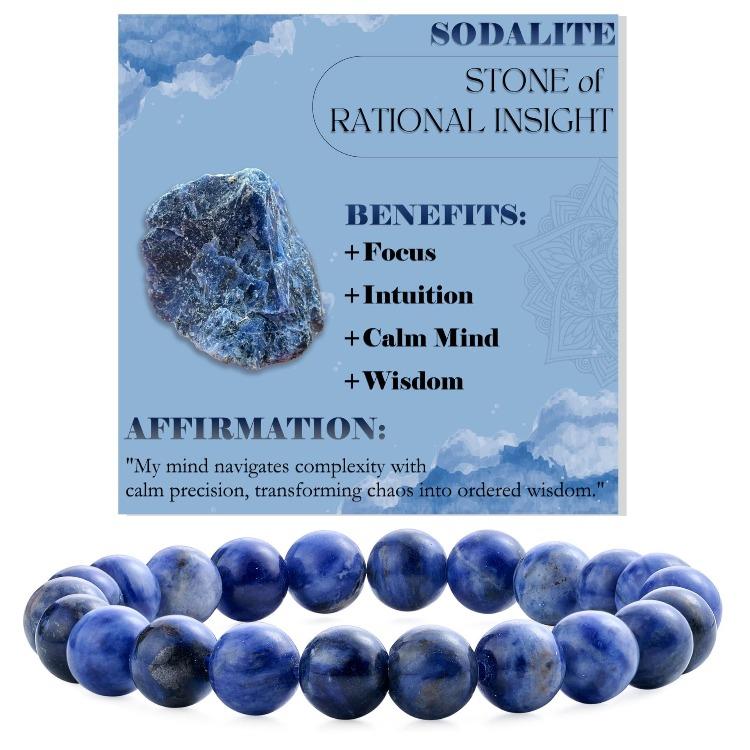 Regali Festivi Bracciale con Perle di Apatite Blu Pietra Naturale Gioielli alla Moda Rilassanti Per Uomo e Donna Accessorio Semplice Versatile per l'Uso Quotidiano