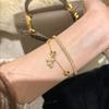 Fashion   Inlay Diamond Elegant And Exquisite Bracelets For Women Retro Bee Three Flower Bangles Luxury Wedding Jewelry