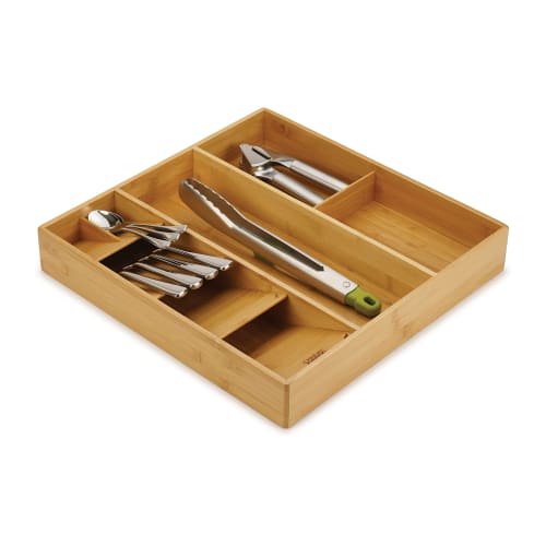 Joseph Joseph DrawerStore Cutlery, Kitchen Tools, and Cookware Accessories Organizer, Bamboo, for In-Drawer Storage [Authentic] 85170