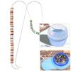 Pack of 6 Large Eye Curved Beading Needle and Beads Ends Accessory Designed for Bead Spinners and Jewelry Creation