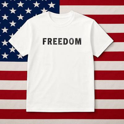 FREEDOM T-Shirt, Patriotic American Apparel, USA Pride, Unique Freedom Gift, 4th of July Shirt, Independence Day Tee, Veteran Gift