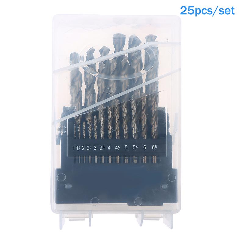 13/19/25Pcs HSS M35 Cobalt High Speed Steel Twist Drill Bit Tool Set Of Drills Accessories For Metal Stainless Steel Drilling