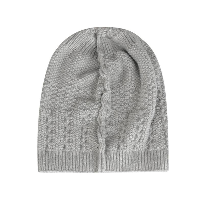 Autumn Winter Women Men Twist Knitted Cap Outdoor Pullover Cap