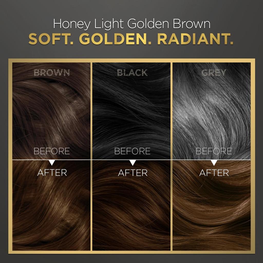 BBLUNT Salon Secret High Shine Hair Colour Honey Light Golden Brown 130G Pack of 1 Long Lasting