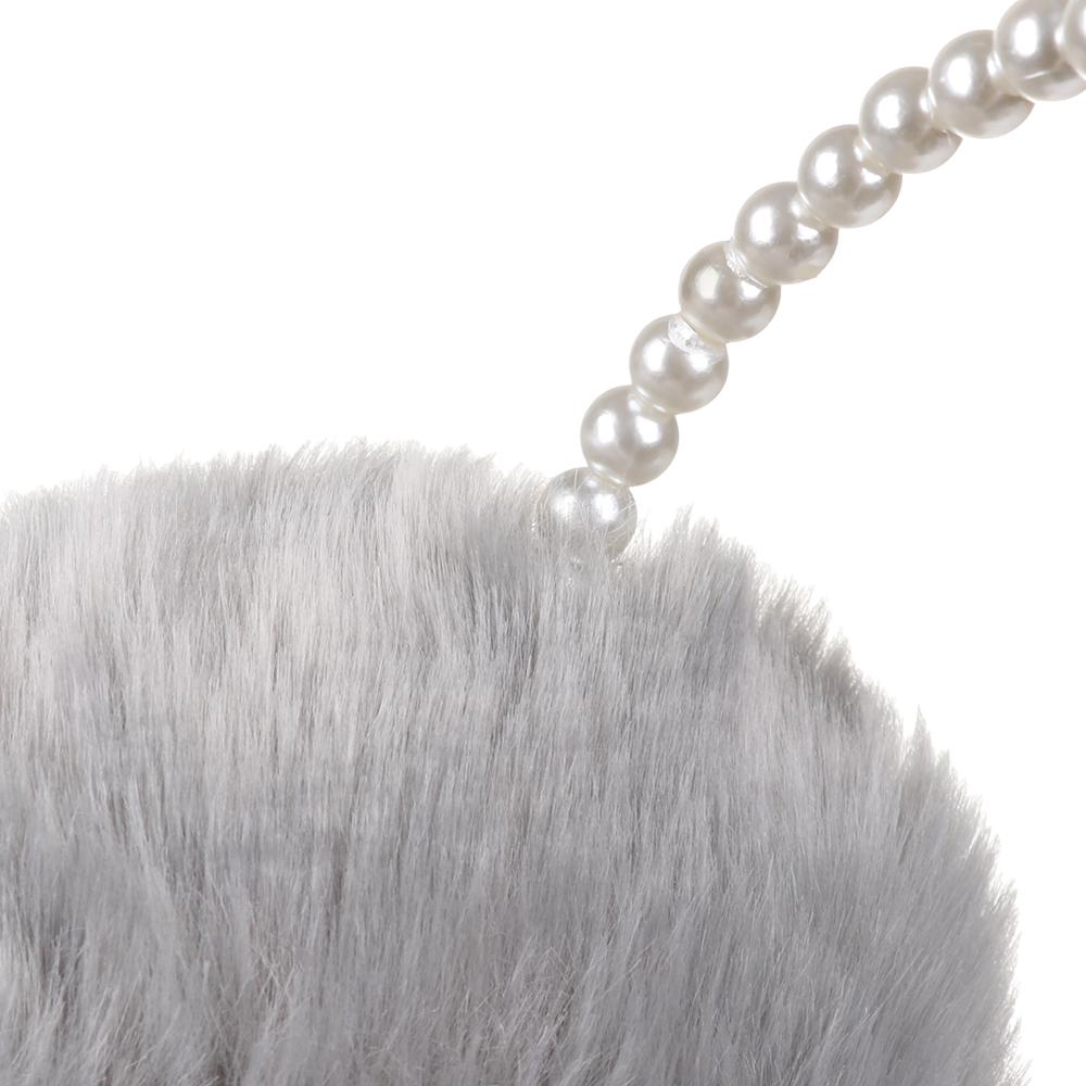 1pc Novelty Pearl Winter Earmuffs Women Fur Earmuff Ear Warmers Girls Imitation Rabbit Plush Warm Ear Muff Ear Hair Accessories