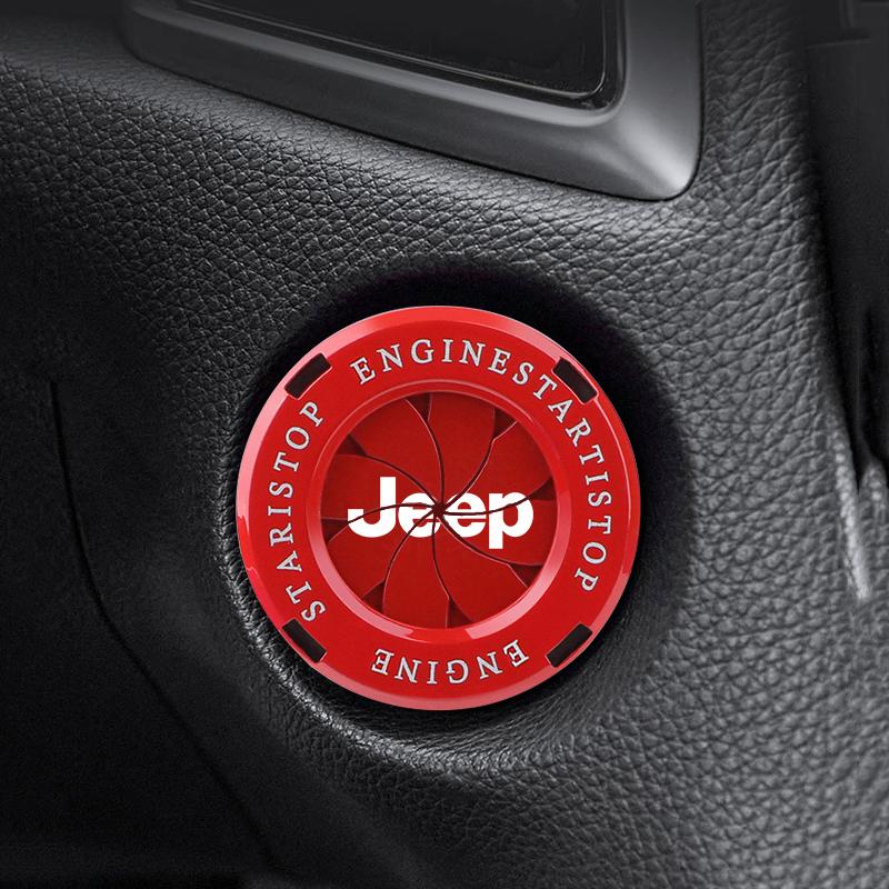 Für Jeep Auto Keyless Start Abdeckung Zündknopf Dekorativer Ring Für Jeep Grand Cherokee Wrangler JK Gladiator Compass Renega