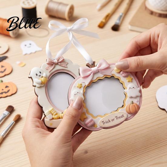 Fall Window Display Mini Halloween Picture Frame Small Cute Ghost Pumpkin Photo Frame Ornament Children Room Decoration Decorative Postcard