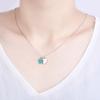 Qiaolanxuan Tri-Color Heart Enamel Necklace: Red, Blue & Pink T-Neck Clavicle Chain