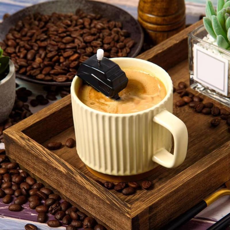 1 Stück Kaffeemixer mit Edelstahl-Clip Propeller dringt tief ein Mischbootmotor Kaffeerührer Becheraufsatz