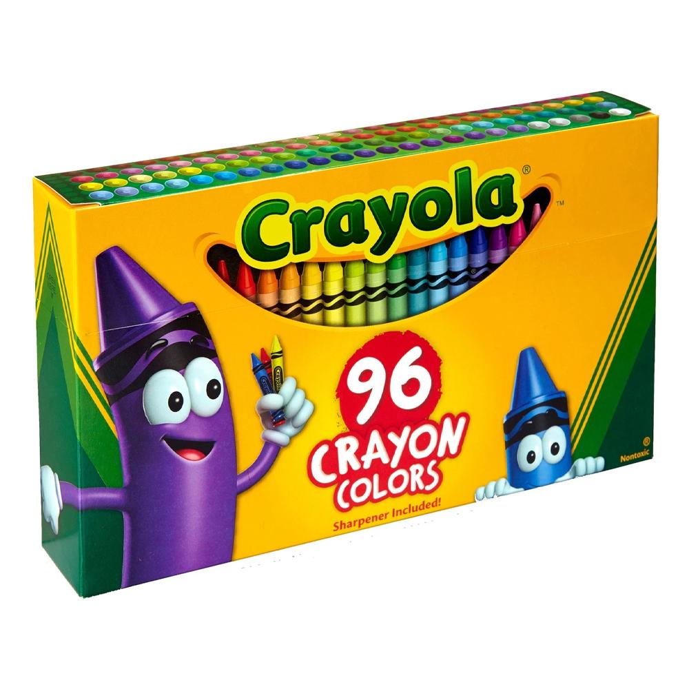 Kredki świecowe szkolne z temperówką dla dzieci Crayons Crayola 96 kolorów