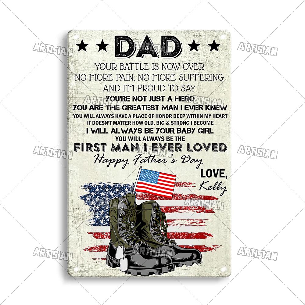 Artisian Army Metal Plate Soldier Tin Plaque Patriotism War Decorative Sign Wall Decor Garage Bar Pub Club Hotel Kitchen Home