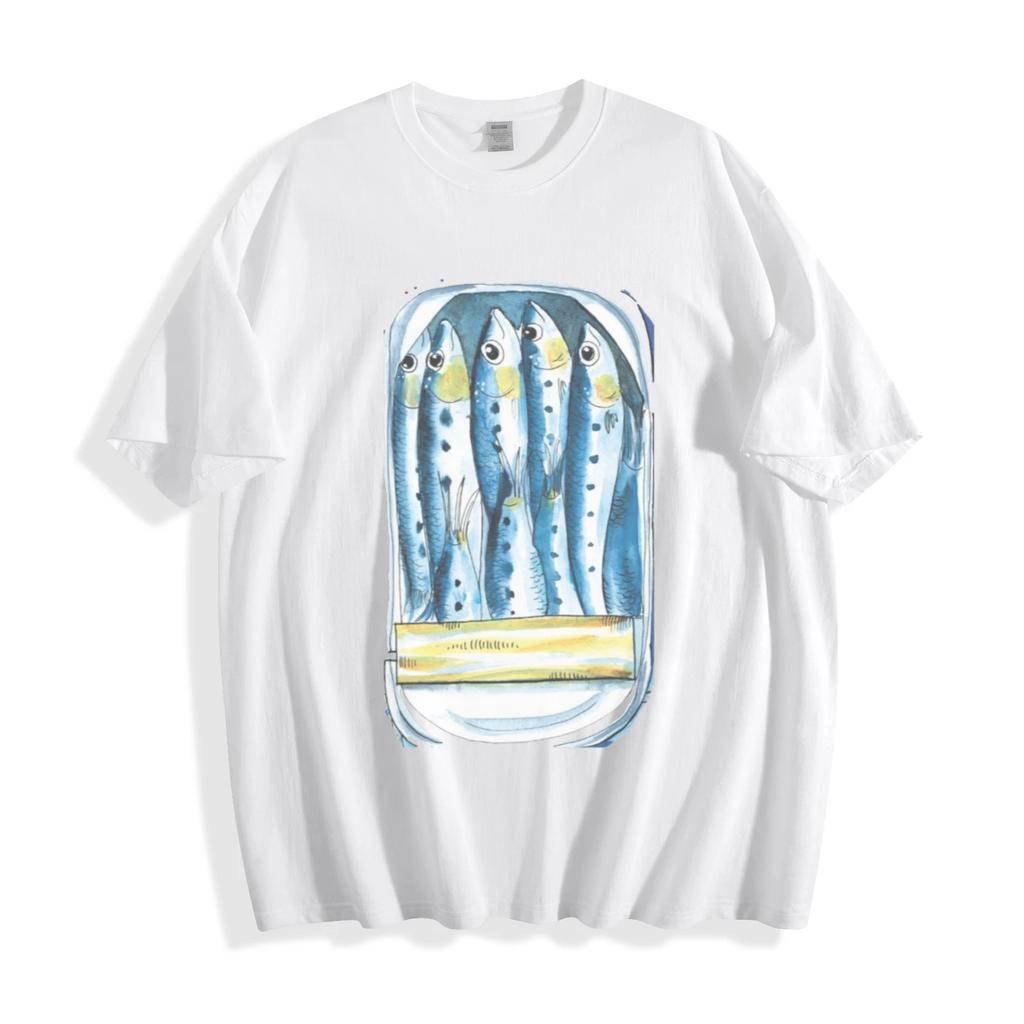 Maglietta Sorrisi di Lattina di Sardine - Divertente e Originale Tee Unisex Pesce