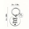 Stainless Steel Keychain Fathers Day Gift Dad Keychain Stainless Steel Jewelry Accessory Stainless Steel Keychain for Backpack Bag Pendant
