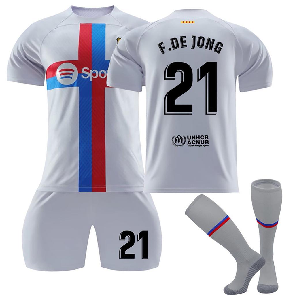 22/23 Barcelona Zweites Auswärtstrikot Kinder Fußball Trainingsanzug Set