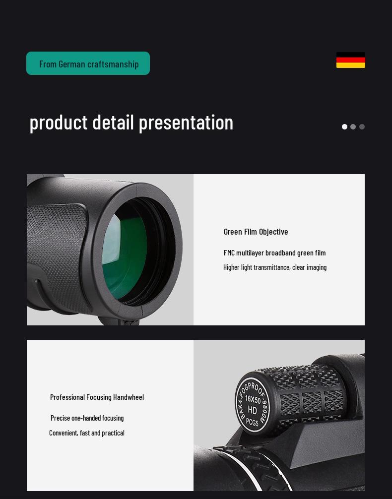 HD Professional Monocular for Concerts, Night Vision, Astrology, and Outdoor Photography