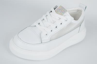 Sneakers with Mesh Platform LORIS 2063 36 White Leather
