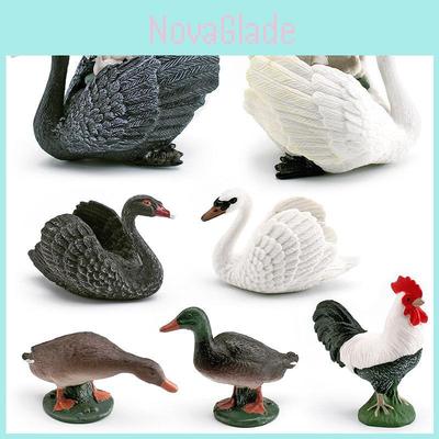 Animal Figurine With Realistic Plastic Ducks Rooster Swans For Educational Display And Collecting