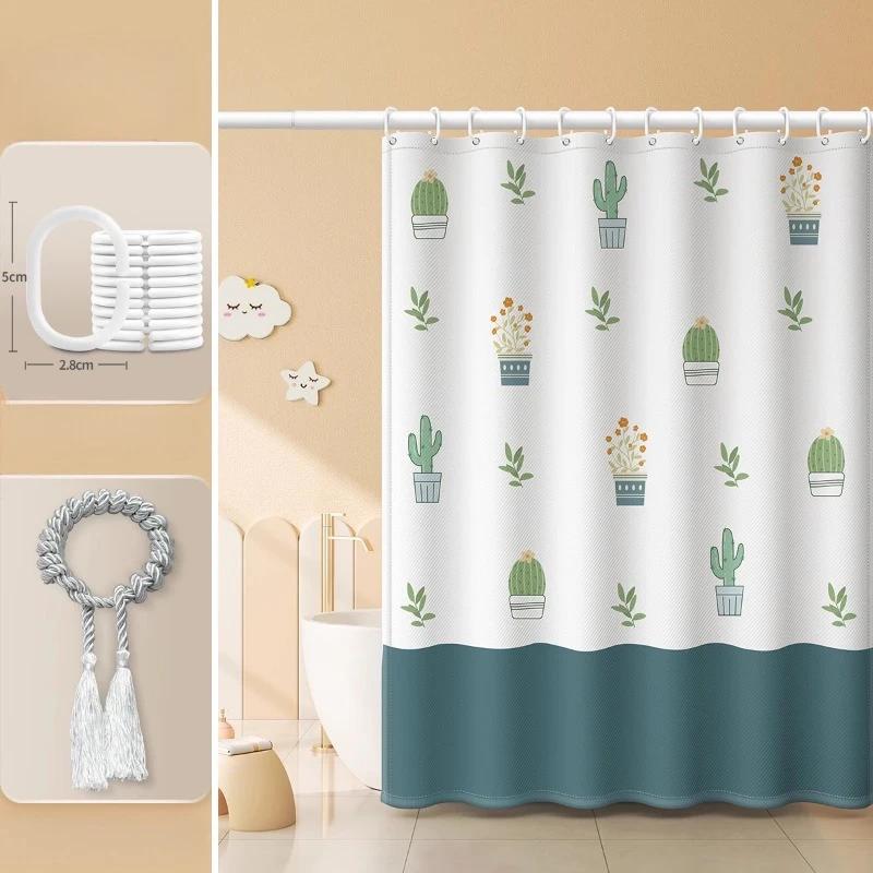 

Screen Dustproof Cute Cartoon Bathroom Curtains for Living Room Home Decor Blackout Curtains Living Room Bedroom Balcony 80x180cm