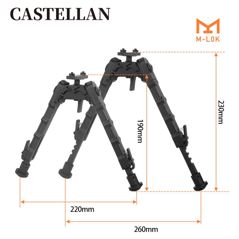 V9MLOK Tactical Retractable Adjustable Alloy Bipod for Toy Gun Decoration