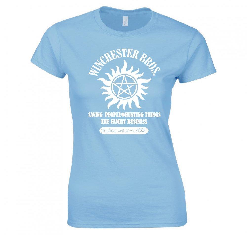 Supernatural Winchester Bros Family Business Ladies TShirt S