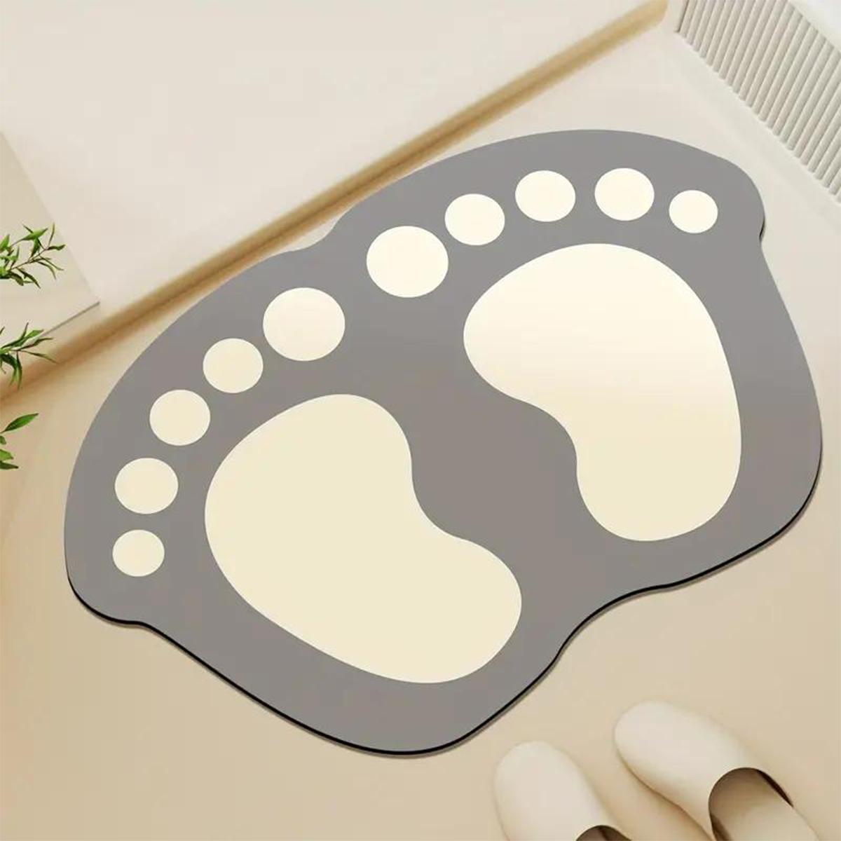 

Супервпитывающий быстросохнущий мягкий коврик для ванной комнаты, нескользящий диатомовый ил, коврик для пола в ванной, декоративный коврик для кухни 40cm x 60cm серый