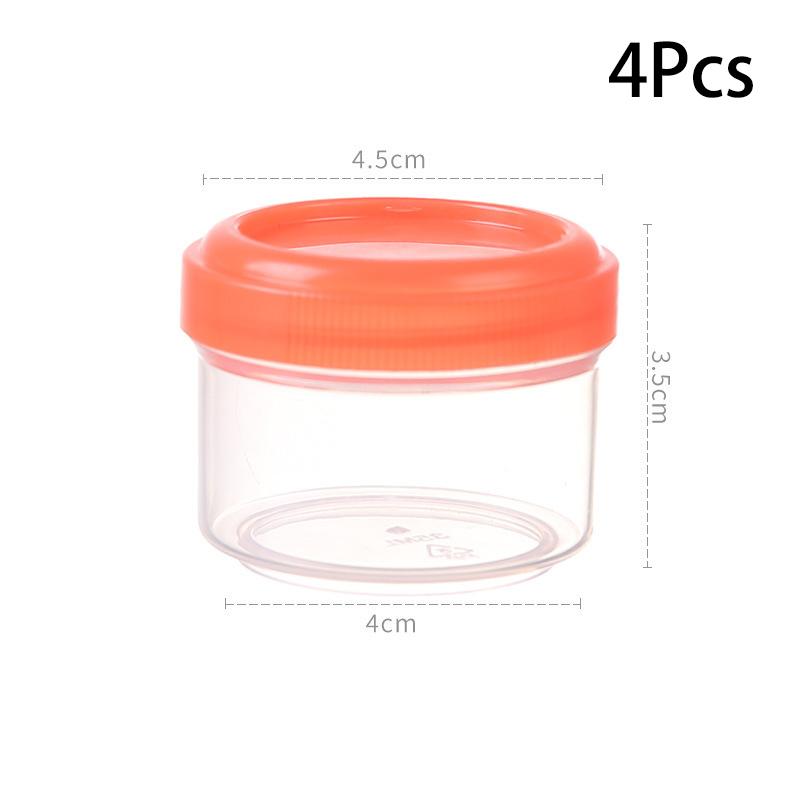 4Pcs Lunch Bento Sauce Container Cute Design Portable Plastic Condiment Dispenser Squeeze Mini Salad Ketchup Bottle