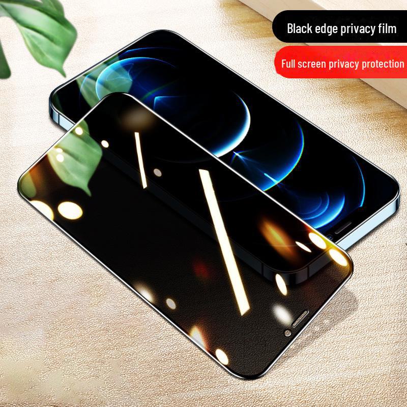 "Apple iPhone 11-16 Privacy Tempered Glass Screen Protector, Full Coverage for 13 Pro Max, 12, 14, 15."