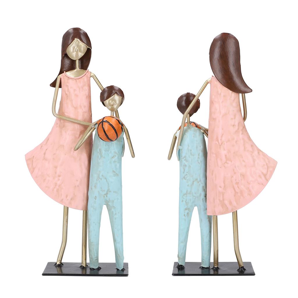 Sister Figurine Vintage Iron Art Sibling Statue Unique Metal Sculpture Table Bookshelf Decor Type 2