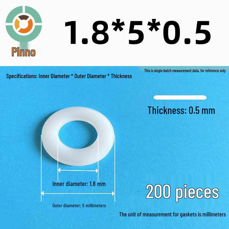 Thickened Nylon Plastic Flat Washer: Hard Plastic Gasket M2-M16