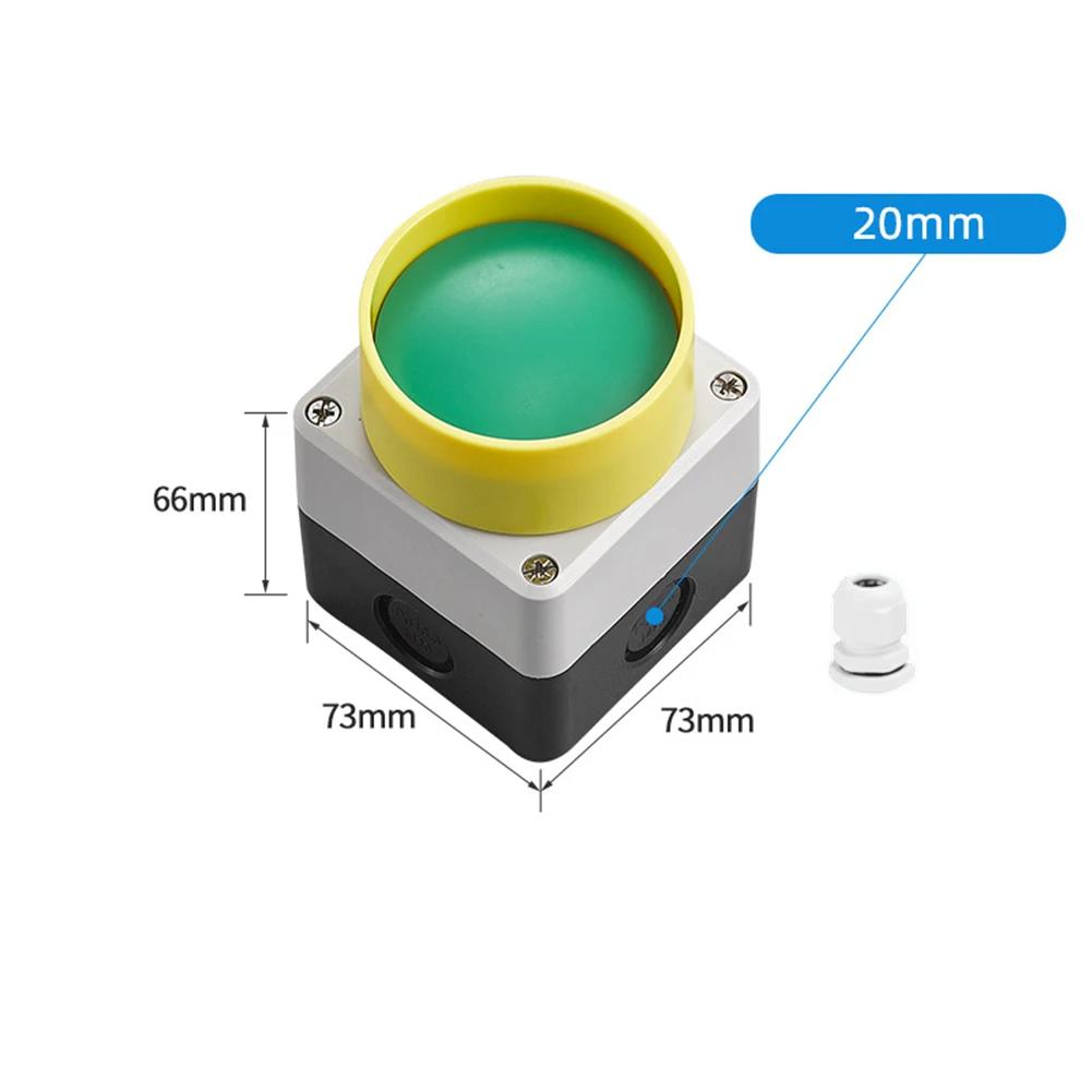 1pc Push Button Switch Self-reset/self-locking 440V 10A Control Box With Button 22mm Push Button Switch Power Tools Spare Parts