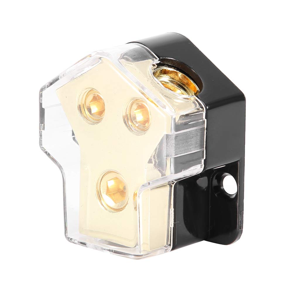 Akozon Napájecí rozdělovací blok Auto Audio Rozvod napájení 1 * 1GA Vstup 2