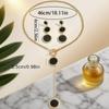 Geometric Round Pendant Necklace & Earrings Set - Retro Fashion Jewelry