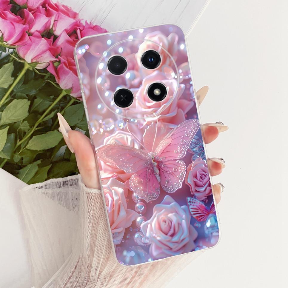 Luxury Flower Butterfly Bow Pattern Casing For Huawei Nova 13i 12i 11i Back Cover Clear Soft Silicone Phone Case For Nova 12 13
