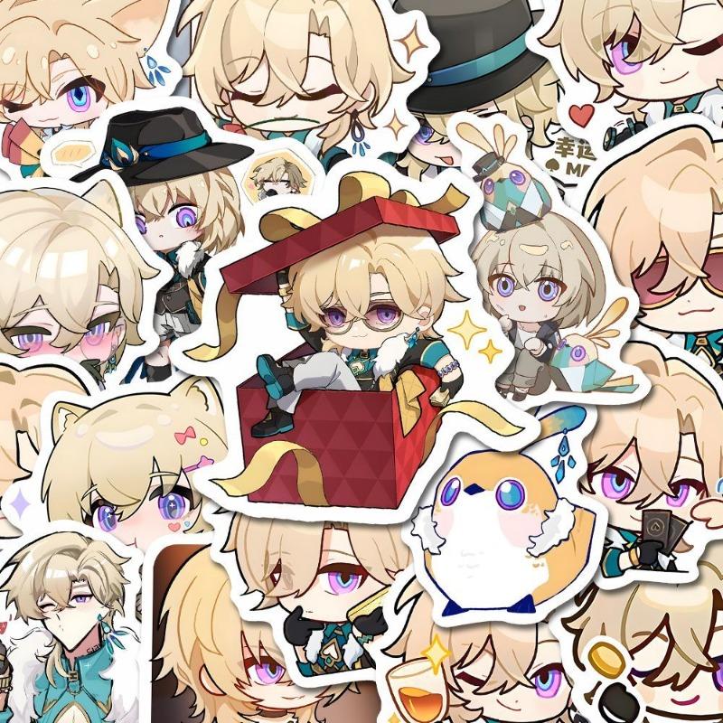 48Pcs/Pack Anime Game Stickers Aventurine Kakavasha DIY Suitcase Guitar Car PVC Waterproof Sticker