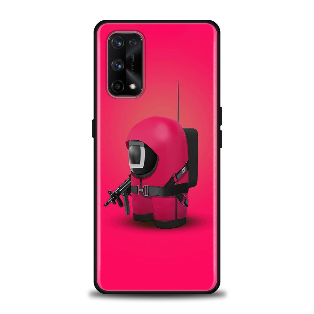 Custodia carina Squid Game TV Rossa Verde Per Realme C21Y C21 C25 C20 C15 C12 C11 C1 GT Master Neo Neo2 5G Funda Capa Custodia Morbida in Silicone