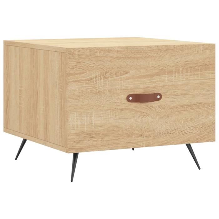 VidaXL Table basse Chêne sonoma 50x50x40 cm Bois d'ingénierie 829338