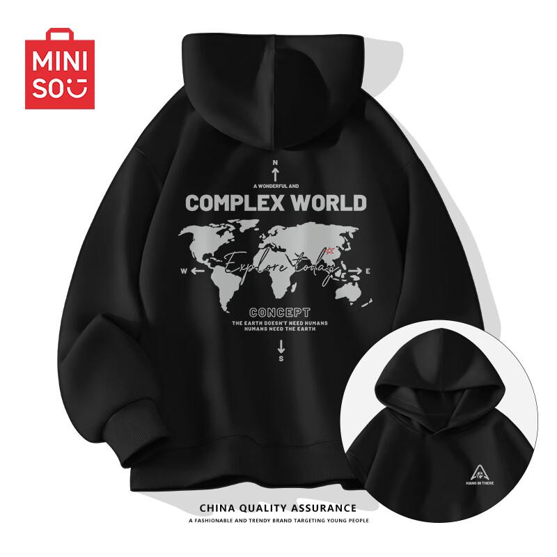 

MINISO Men s Casual Loose-Fit Hooded Sweatshirt XL