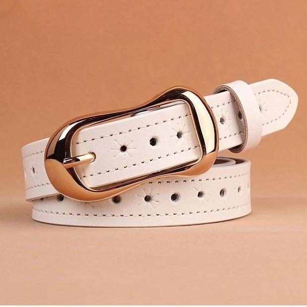 1Pc Women's Genuine Leather Casual Pin Buckle Belt - Versatile Korean Cowhide Waist Seal