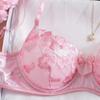 Exy suit small fresh flower embroidered bra underwear sexy temptation bra set