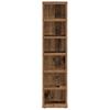 CD Shelf Vintage Wood Look 21 X 20 X 88 Cm Engineered Wood
