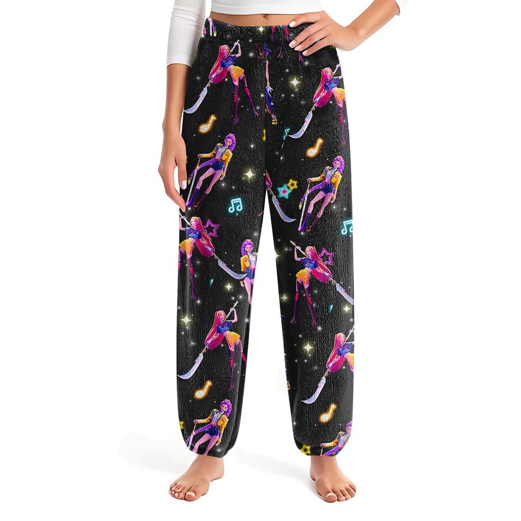 Women's Casual Fashion Print Casual Drawstring Elasticated Waist Pants