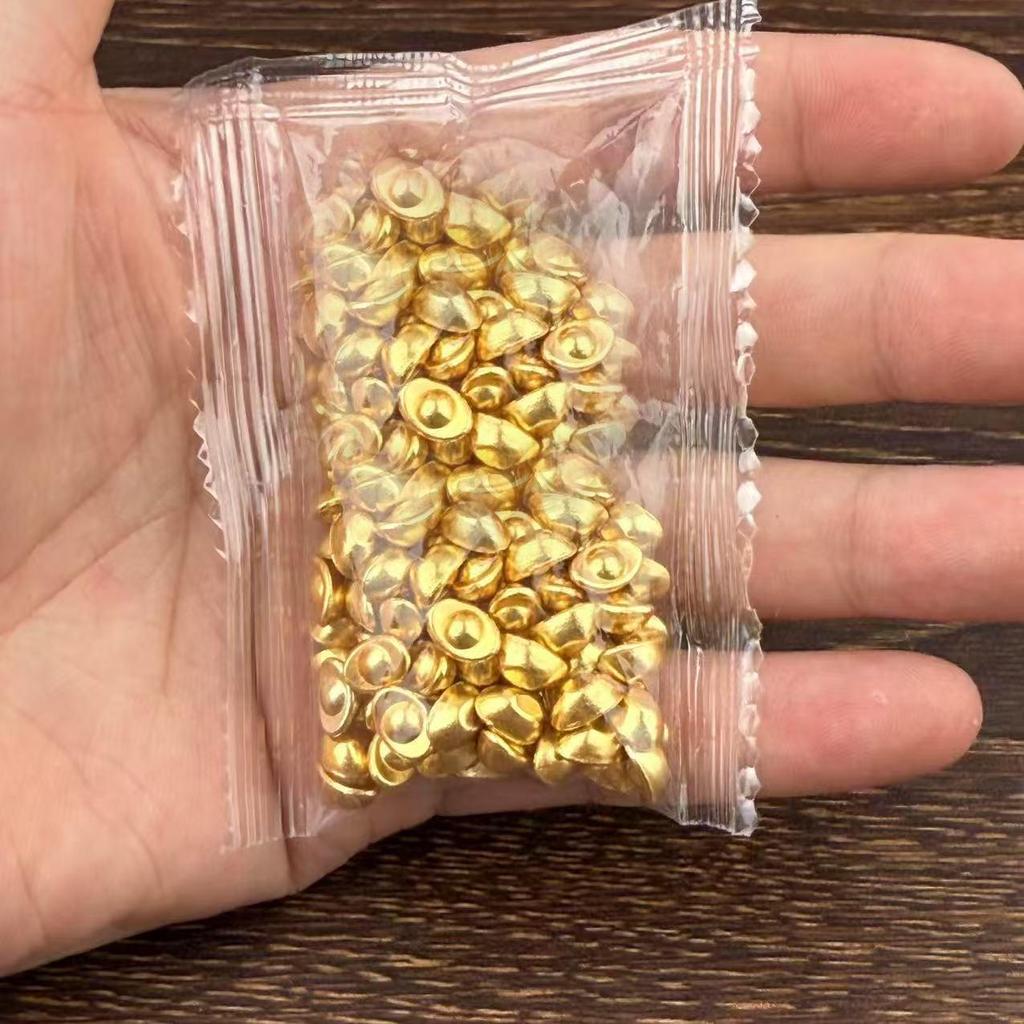 Hot Air Balloon & Hamburger Golden Keychain with Melon Seed Alloy and Sand Gold Ingot