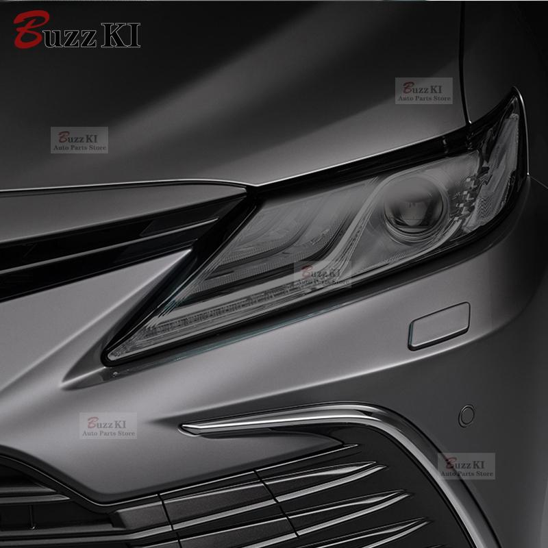 Car Headlight Protective Film Smoke Black Tint Wrap Transparent TPU Sticker For Toyota Camry XV70 2018